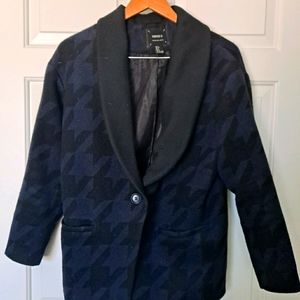 Navy blazer winter coat